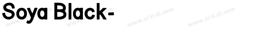 Soya Black字体转换